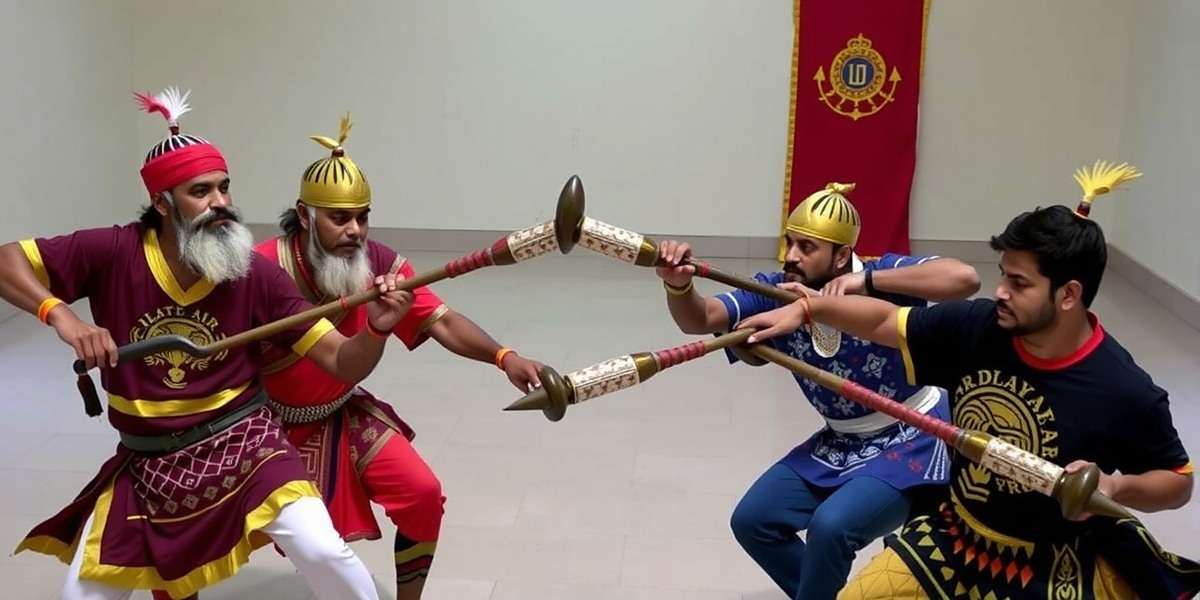 Group of Indian players of different ages playing Mace Warrior King together